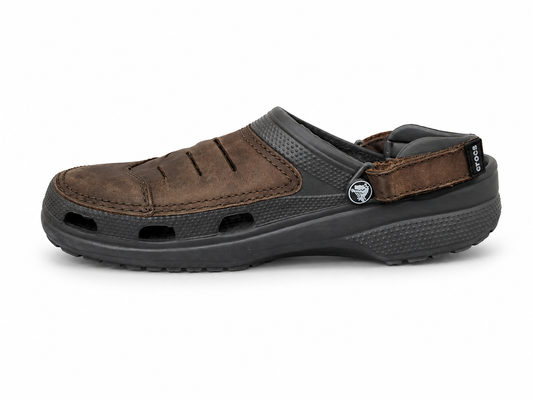 Men's Crocs Yukon Vista Leather Clogs – Espresso Brown