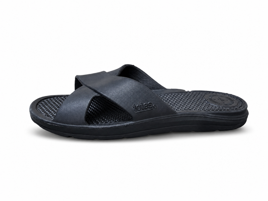 Women's Totes Everywear Cross Slide Sandals – Black