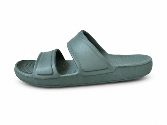 Men's Double-Strap Comfort Slides – Olive Green