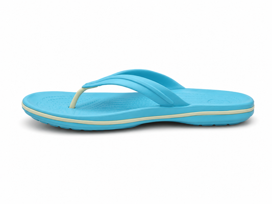 Women's Crocs Crocband Flip Flops – Aqua/White