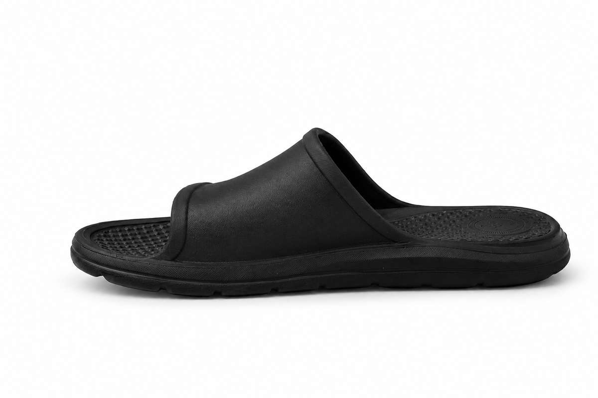 Men's Totes Comfort Massage Slides – Black - 42.5 EU / 27 CM - view 1