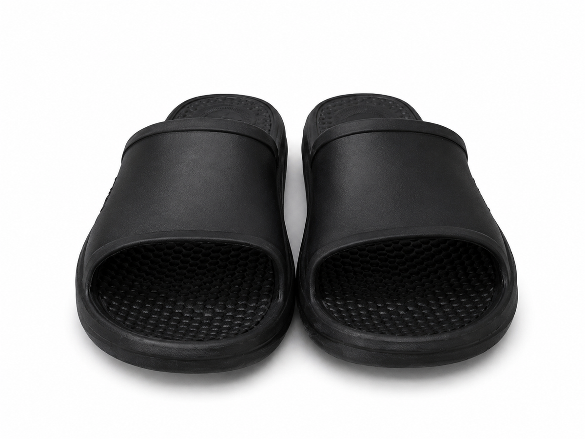 Men's Totes Comfort Massage Slides – Black - 42.5 EU / 27 CM - view 2