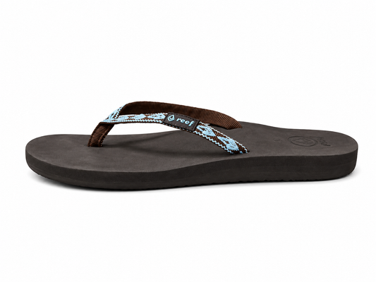 Women's Reef Embroidered Flip Flops – Brown