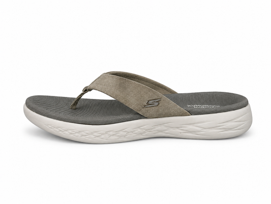 Women's Skechers Goga Max Comfort Flip Flops – Grey
