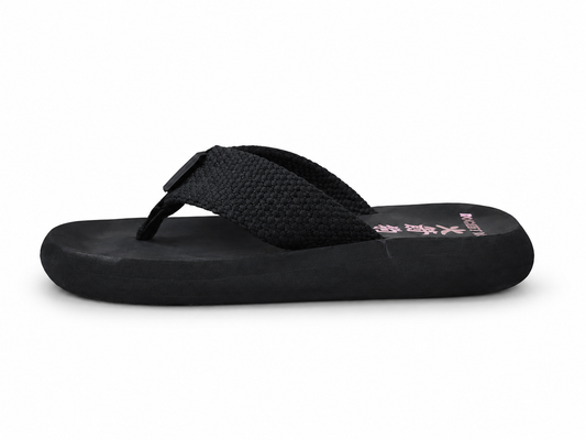 Women's Rocket Dog Sunset Webbing Flip Flops – Black