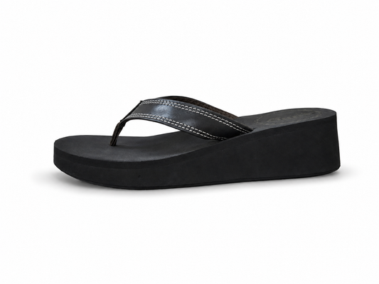 Women's Unity Wedge Flip Flops – Black