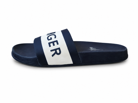 Men's Tommy Hilfiger Monotype Pool Slides – Navy/White