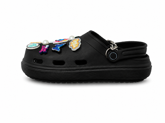 Women's Custom Chain Clogs – Black
