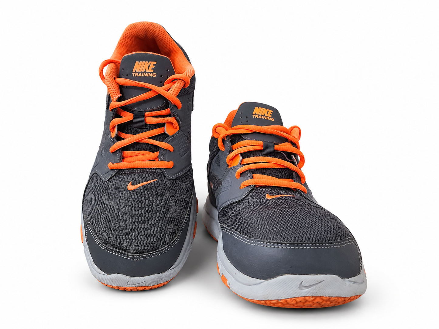 Nike Flex Supreme Training Shoes Grey & Orange – Lightweight Gym & Workout Sneakers