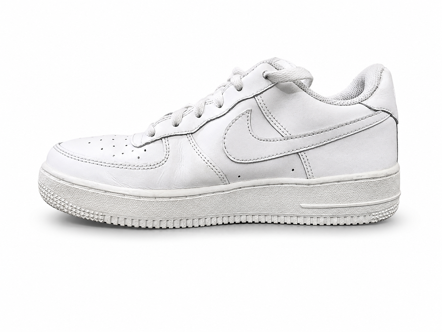 Nike Men's Air Force 1 Triple White Leather Sneakers
