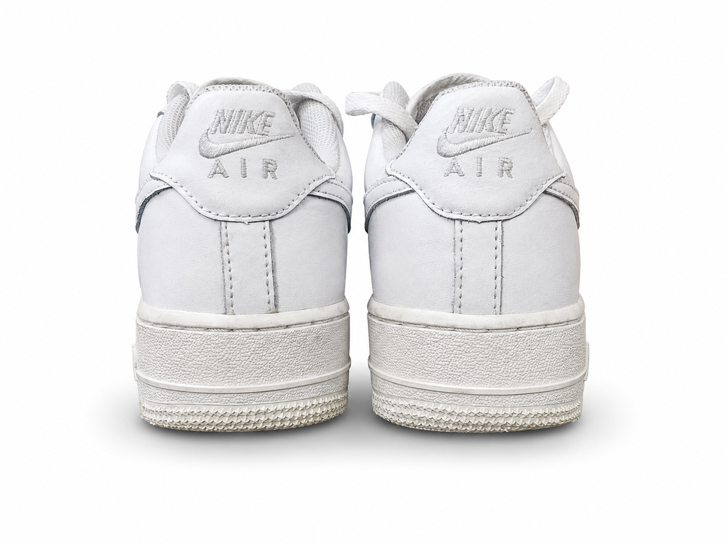 Nike Men's Air Force 1 Triple White Leather Sneakers