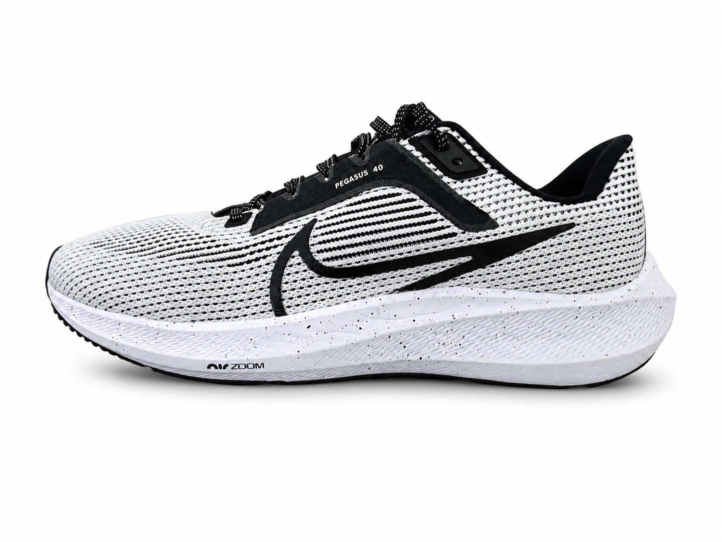 Nike Air Zoom Pegasus 40 Fly Ease White Black Running Shoes