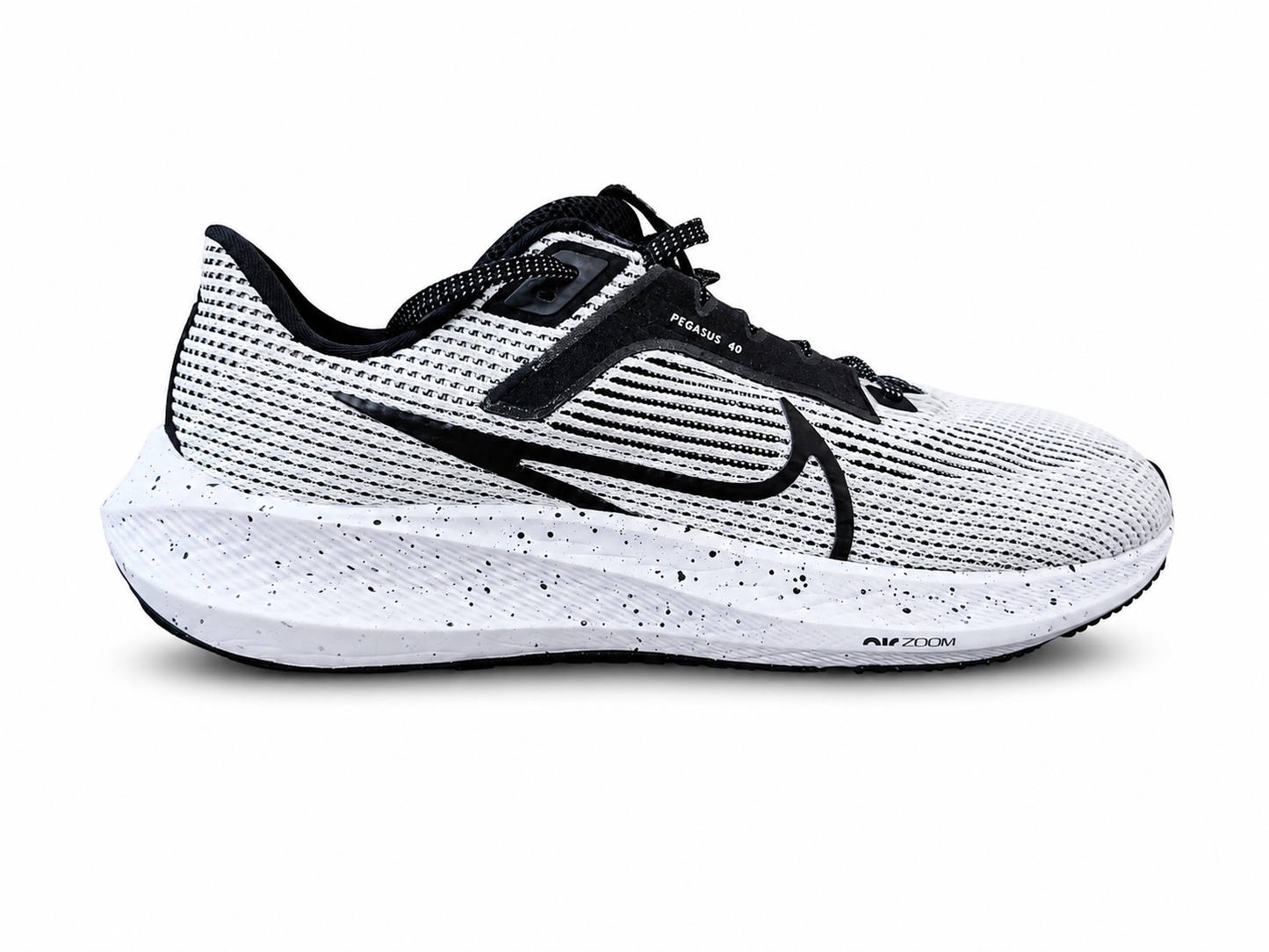 Nike Air Zoom Pegasus 40 Fly Ease White Black Running Shoes