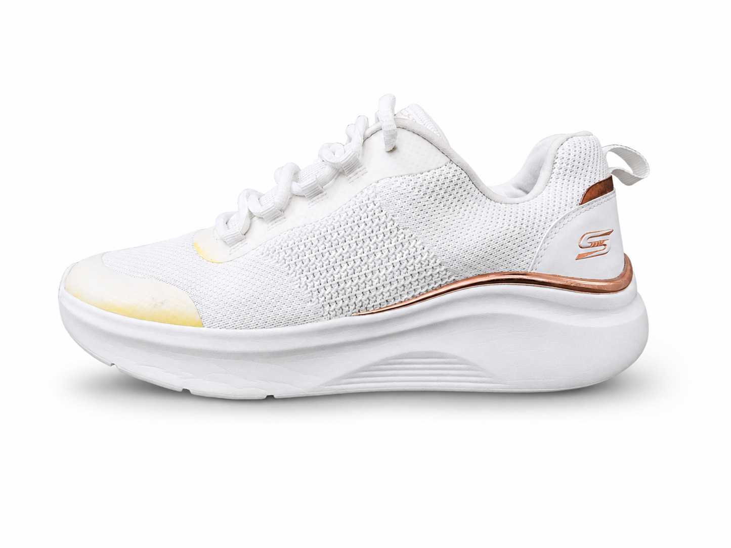Skechers BOBS Women's Lightweight Comfort Walking Shoes – White