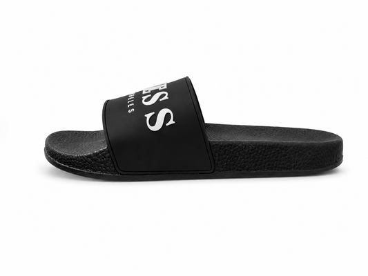 Men's Guess Los Angeles Logo Slides – Black/White